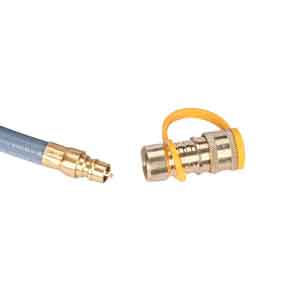 (12 FT) 3/8" Natural Gas Hose with Quick Connect 3/8 Includes Quick Connect Fitting which Connects to 3/8" Male Pipe Thread.
