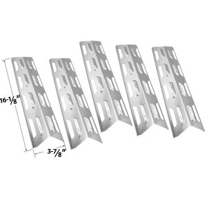 5 Pack Replacement Stainless Steel Heat Plate/shield for Backyard Grill BY12-084-029-97 Master Forge B10LG25, Presidents Choice 09011020 and Lowes SLG2007A, 61701 SLG2007B, 63033, SLG2007BN, 64876, SLG2007D, 65499, SLG2007DN, 67119, SLG2008A, 61701 Gas Gr