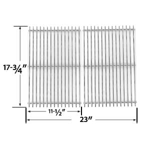 Replacement Stainless Steel Cooking Grid for BBQ Grill ware GSC2418, GSC2418N, 164826, 102056 and Perfect Falme 13133, 225152, 61701, 2518SL, SLG2007A Gas Grill Models, Set of 2